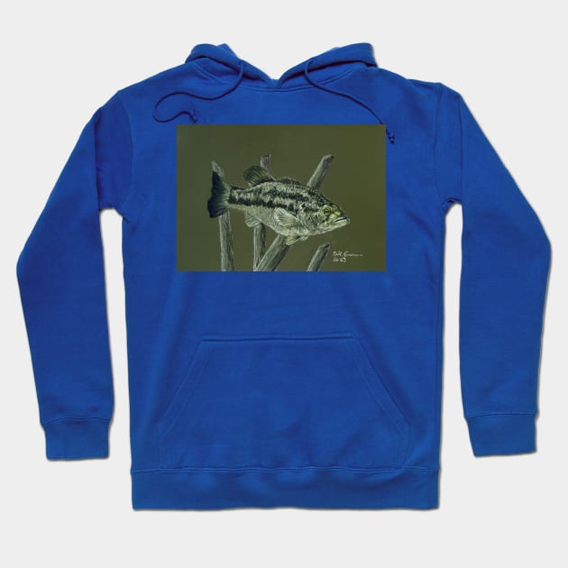 Largemouth Bass Hoodie by Bill Cameron Fine Art